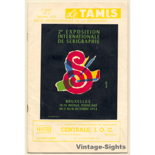 Le Tamis N° 9 - 1954: Int. Revue De La Serigraphie / 2 Silkscreen Prints (Vintage Magazine)