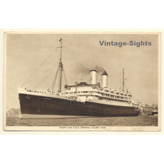 Orient Line: R.M.S. Orontes / Paquebot Postmark (Vintage PC 1949)