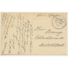 Bugwelle Bei In Kiellinie Fahrenden Linienschiffen / Marine Schiffspost (Vintage PC 1915)