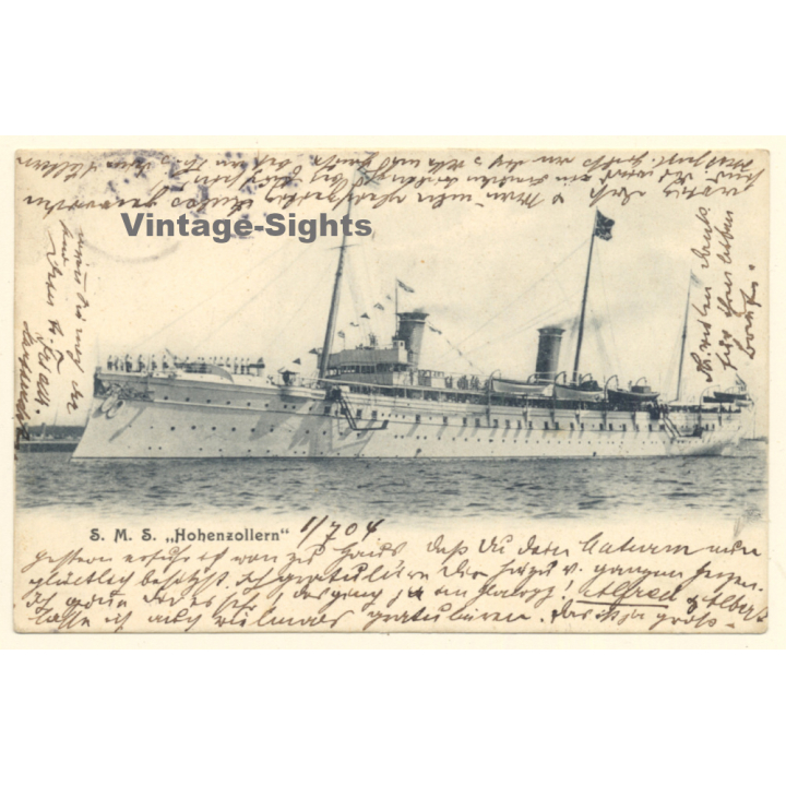 S.M.S. Hohenzollern / Kaiser Wilhelm II Staatsyacht (Vintage PC 1904)