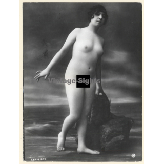 1920s Erotica: Belle Epoque Nude With Hat / Boudoir - Agelou (Large Photo Reprint ~ 24x16 CM)