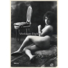 1920s Erotica: Classic Nude On Floor - Chair / Boudoir - Agelou (Large Photo Reprint ~ 24x17 CM)