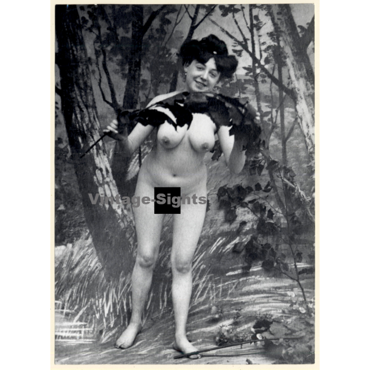 1920s Erotica: Busty Belle Epoque Nude / Boudoir (Large Photo Reprint ~ 24x17 CM)