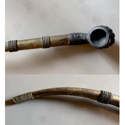 Indo-China: Vintage Clay Pipe (Burma? ~1940s/1950s)