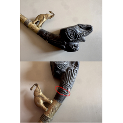Rare Vintage Burmese Elephant Clay Pipe (~1940s/1950s)