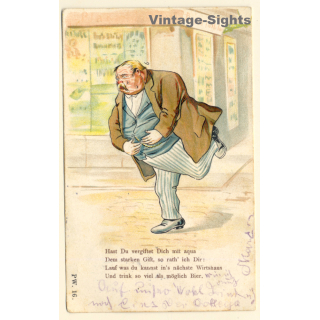 Beer Drinking - Humor - Alcohol - Poetry (Vintage PC 1904)
