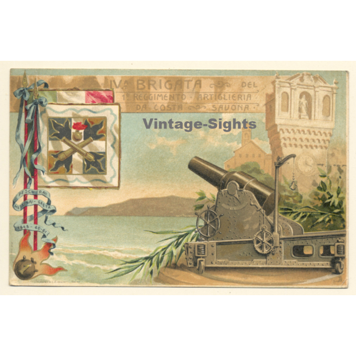 1° Reggimento Artigleria Da Costa, Brigata Savona / Militaria (Vintage PC 1900s)