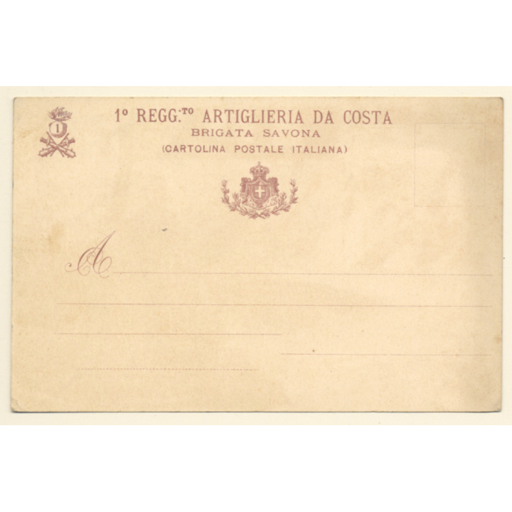 1° Reggimento Artigleria Da Costa, Brigata Savona / Militaria (Vintage PC 1900s)
