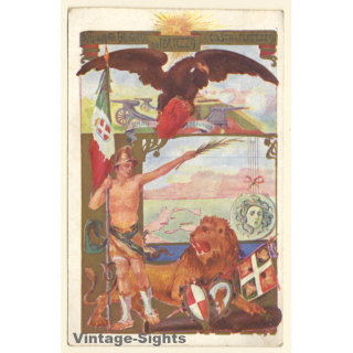 3° Reggimento Artigleria Da Costa Forteza / Militaria (Vintage PC ~1910s)