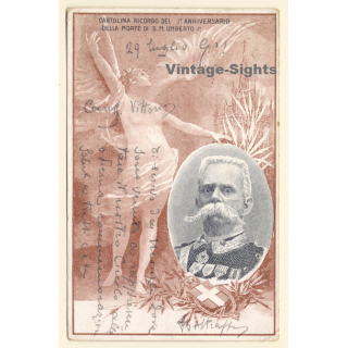 1° Anniversario Della Morte Di S.M. Umberto I. (Vintage PC 1901)