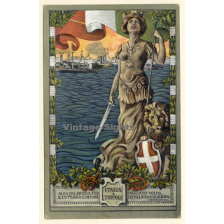 Propaganda / Militaria: Italia A Tripoli (Vintage PC 1912)