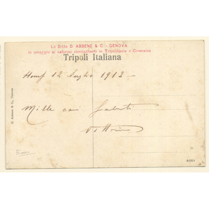 Propaganda / Militaria: Italia A Tripoli (Vintage PC 1912)