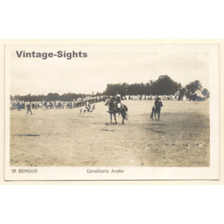 Bengasi / Italian Tripolitania: Cavalleria Araba / Militaria (Vintage RPPC ~1910s)