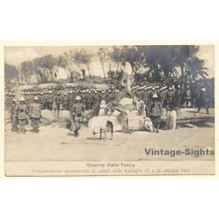 Italo-Turkish War (1911-1912): Inauguration Monument To The Fallen In Battles (Vintage RPPC)