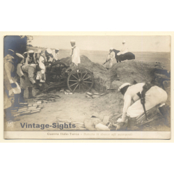 Italo-Turkish War (1911-1912): Landing Battery At The Outpost (Vintage RPPC)