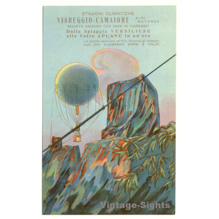 Camaiore: Funicolare Aerostatica Alto Matanna (Ultra-Rare Vintage PC ~1910)