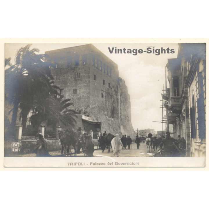 Colony Tripoli Italiana: Governor's Palace (Vintage RPPC ~1910s)