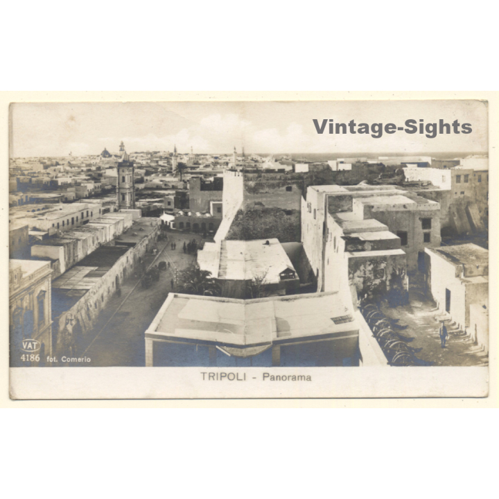 Colony Tripoli Italiana: Panorama *1 (Vintage RPPC ~1910s)