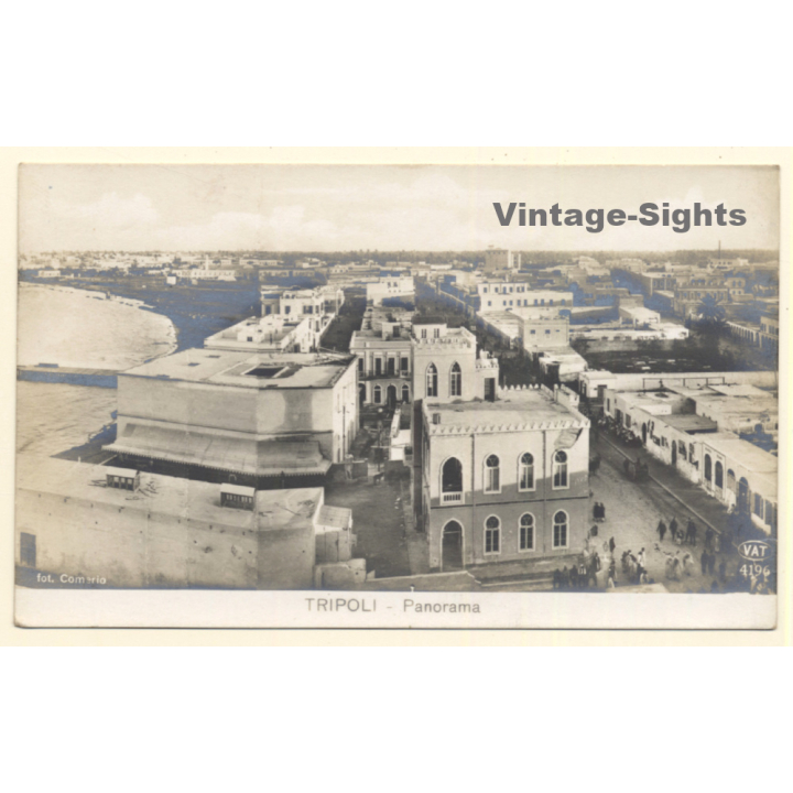 Colony Tripoli Italiana: Panorama *3 (Vintage RPPC ~1910s)