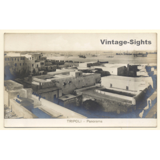 Colony Tripoli Italiana: Panorama *4 (Vintage RPPC ~1910s)