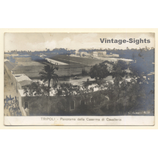 Colony Tripoli Italiana: View Of The Cavalry Barracks *1 (Vintage RPPC ~1910s)