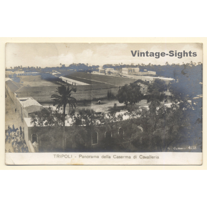 Colony Tripoli Italiana: View Of The Cavalry Barracks *1 (Vintage RPPC ~1910s)