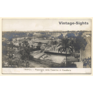 Colony Tripoli Italiana: View Of The Cavalry Barracks *2 (Vintage RPPC ~1910s)