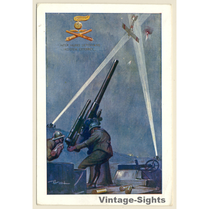 5° Reggimento Artigleria Contraerei Autocampale / Propaganda (Vintage PC ~1910s)
