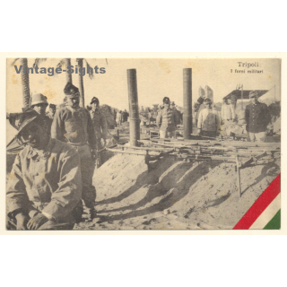 Italo-Turkish War (1911-1912): Tripoli - Military Camp Kitchen - Soldiers (Vintage PC ~1910s)