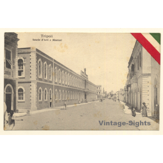 Italo-Turkish War (1911-1912): Tripoli - Schools Of Arts & Crafts (Vintage PC ~1910s)