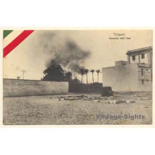 Italo-Turkish War (1911-1912): Tripoli - Fire In The Oasis (Vintage PC ~1910s)