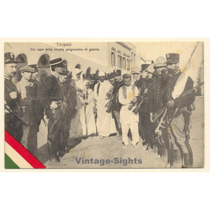 Italo-Turkish War (1911-1912): Tripoli - A Prisoner Of War Revolt (Vintage PC ~1910s)