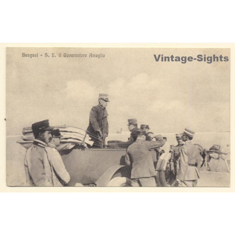 Italo-Turkish War (1911-1912): Bengasi - 5. E. Governor Ameglio (Vintage PC)