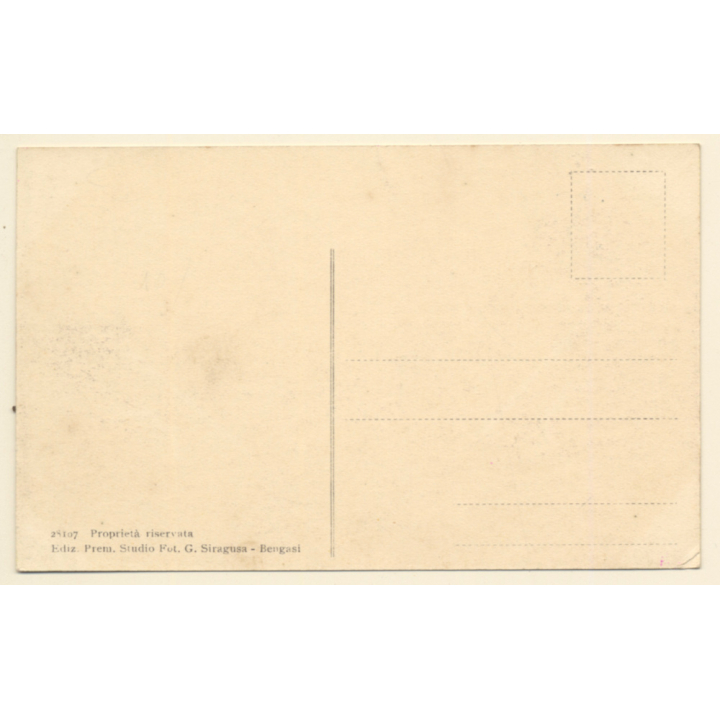 Italo-Turkish War (1911-1912): Bengasi - 5. E. Governor Ameglio (Vintage PC)