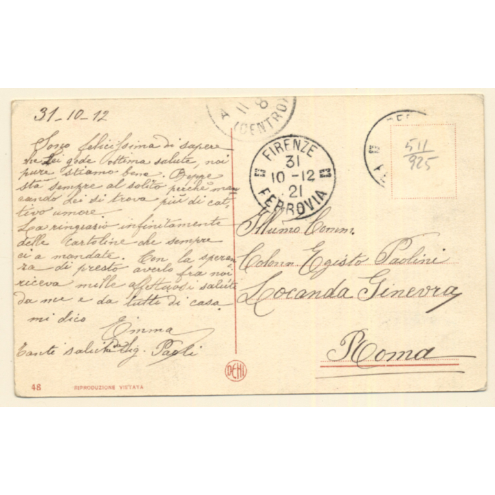 Italo-Turkish War (1911-1912): Tripoli - Colonel Spinelli Speaks To Troops (Vintage PC 1912)