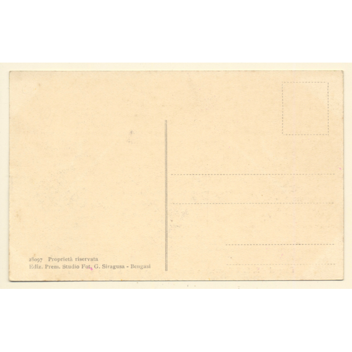 Colony Tripoli Italiano: Benghazi - Governor Ameglio & Chief Of Staff (Vintage PC 1910s)