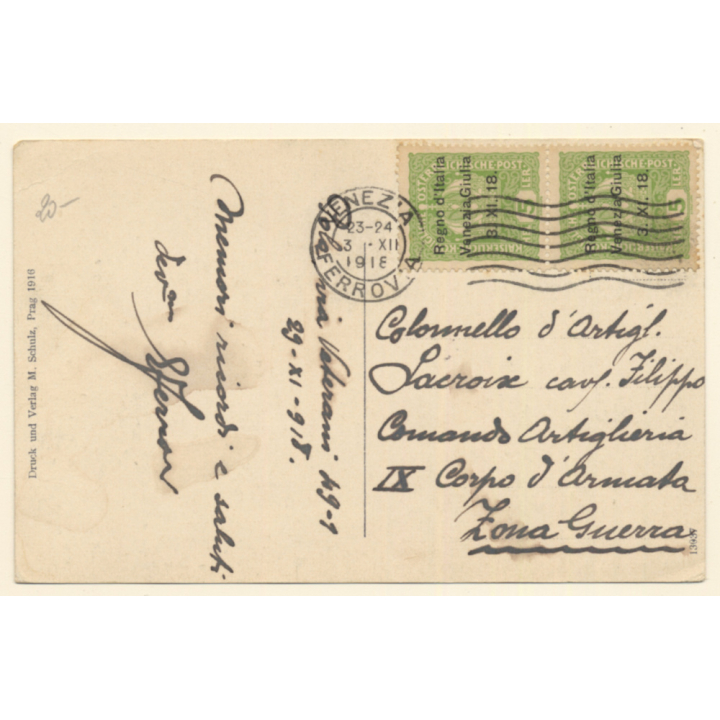 Pola / Croatia: Scoglio Olivi - Port (Vintage PC 1918)