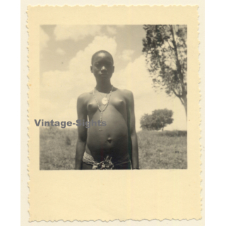 Congo: Young Female Tribe Member In The Steppe*1 / Ethnic (Vintage Photo ~1930s/1940s)