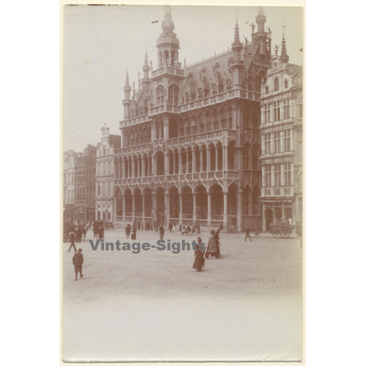 Bruxelles: Grand Place - Musée De La Ville (Vintage Photo Sepia ~1900s/1910s)