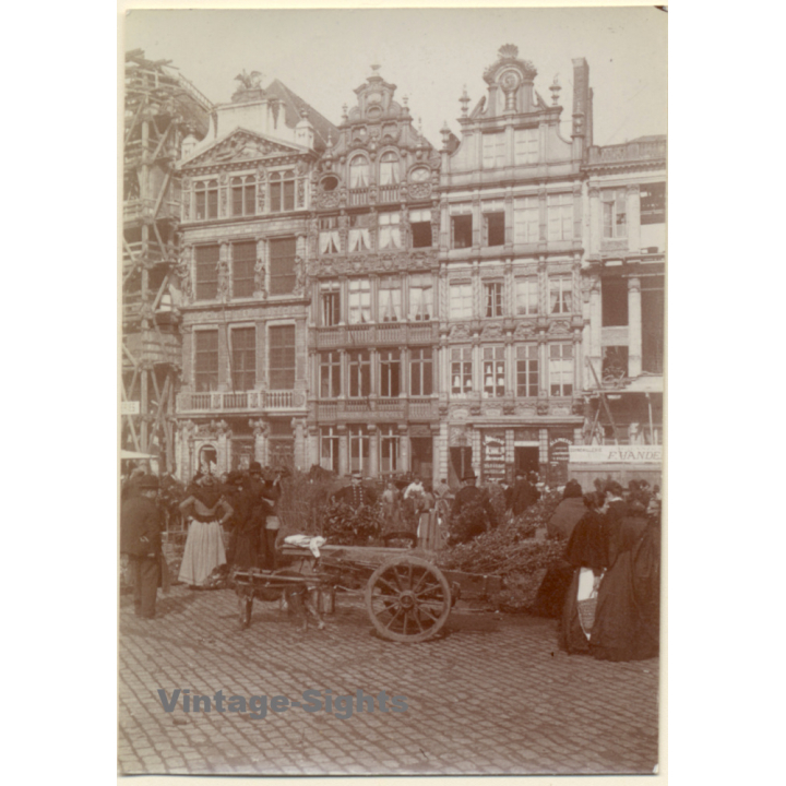 Bruxelles: Grand Place - Maison Des Corporations (Vintage Photo Sepia ~1900s/1910s)