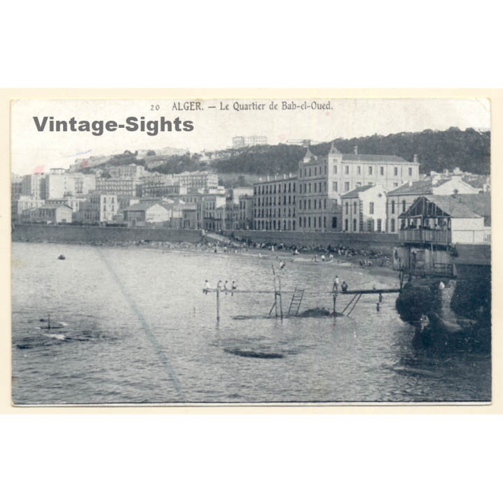 Algiers / Algeria: Le Quartier De Bab-El-Oued (Vintage PC)