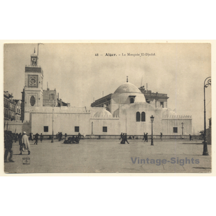 Algiers / Algeria: La Mosquée El-Djedid (Vintage PC ~1900s/1910s)
