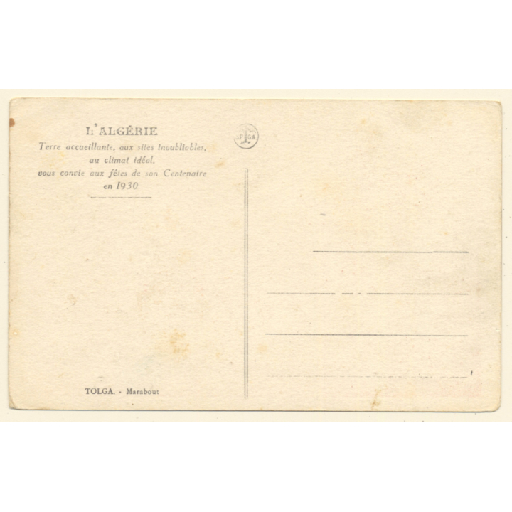 Algeria: A Marabout In The Tolga Cemetery (Vintage PC ~1930s)