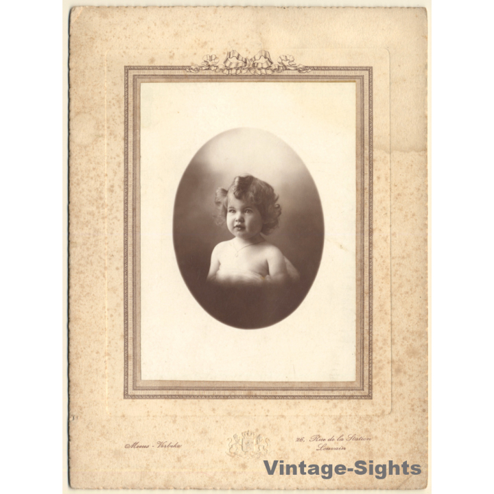 Meeus - Verbeke: Portrait Of Super Sweet Baby Girl With Curly Hair (Vintage Photo ~1900s/1910s)