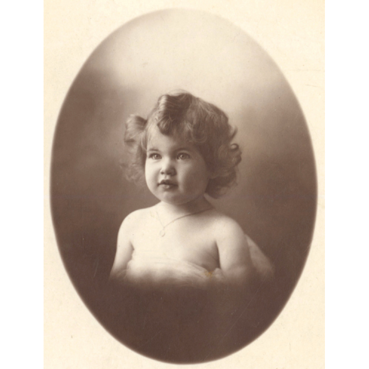 Meeus - Verbeke: Portrait Of Super Sweet Baby Girl With Curly Hair (Vintage Photo ~1900s/1910s)
