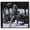Erotic Study: Racy Blonde Nude Relaxes In The Sun*7 / Dress (Vintage Contact Print 1970s/1980s)