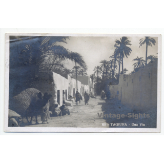 Tagiura / Libya - Tripolitania: Una Via (Vintage RPPC 1926)