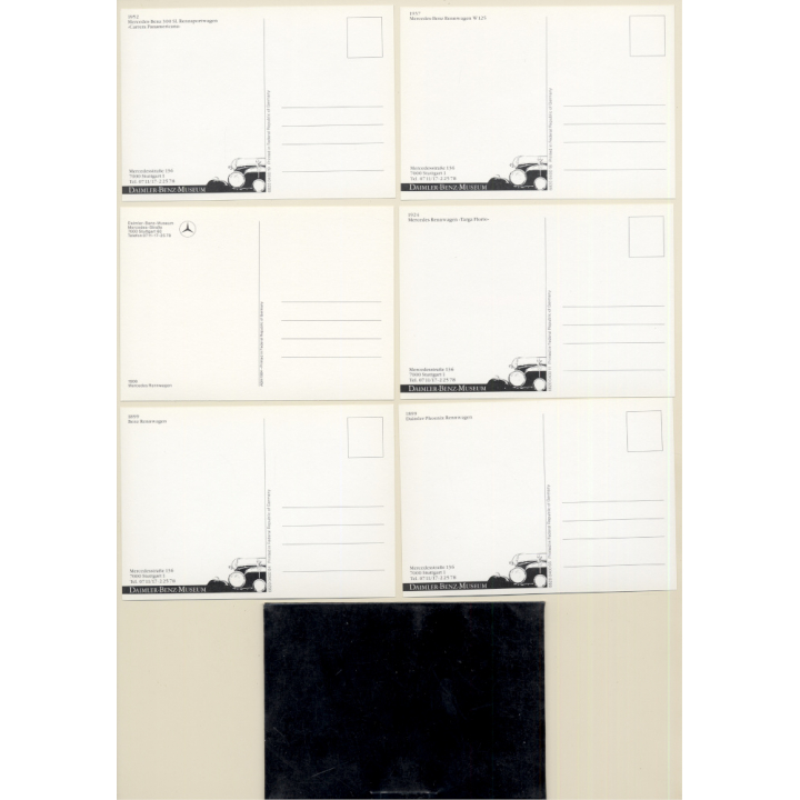 Daimler Benz Museum 4 / Mercedes (Set Of 6 Postcards ~2000s)