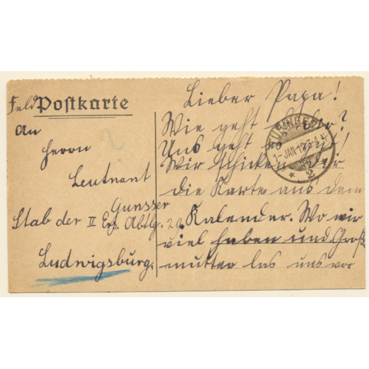 Deutscher Mädchenkalender 1919: Osterhase (Vintage PC)