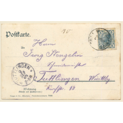 Austria: Landshuter Hütte / Mountain Panorama (Vintage Artist PC 1905)